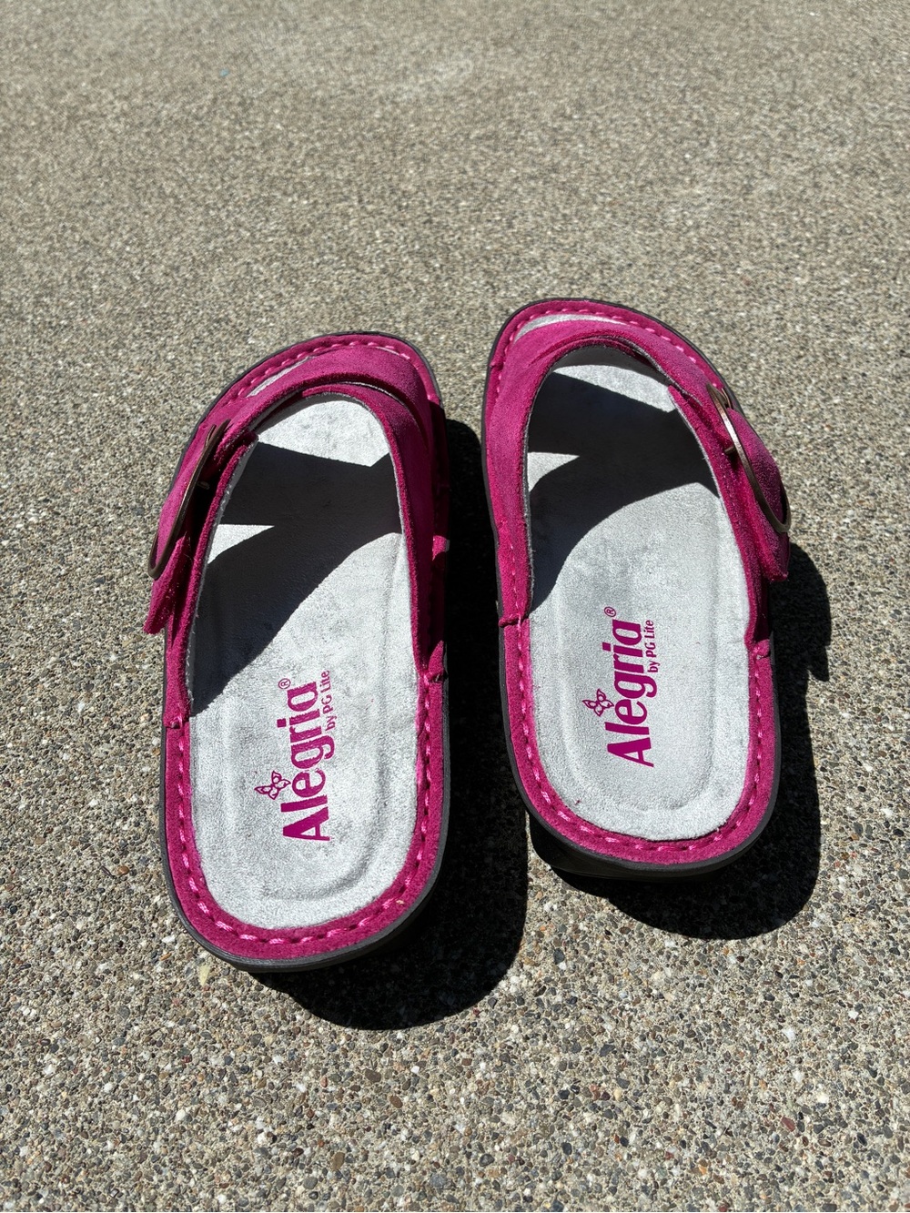 Alegria Women's Sandals in Fuchsia Pink Suede - Picture 5 of 7